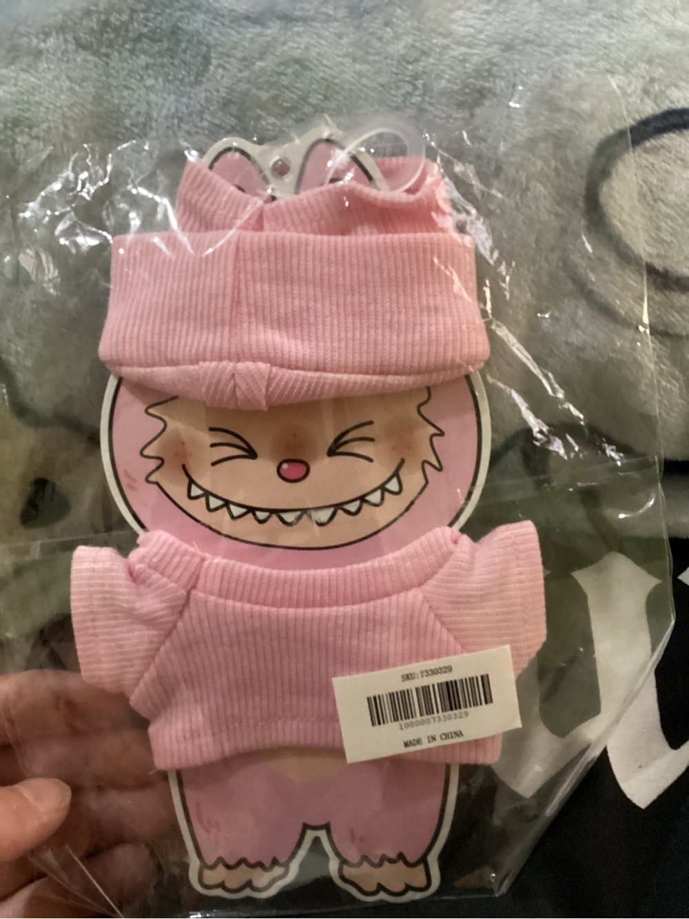 lululemon athletica themed pink Labubu outfit One-Piece Set with Beanie - Picture 4 of 4